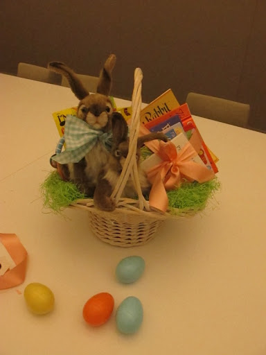 This rabbit-themed basket is complete.