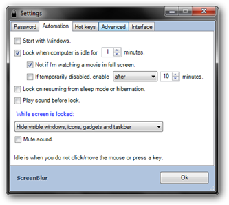 Lock and Hide Windows Desktop Screen