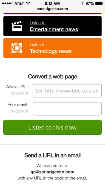 SoundGecko Listen to this now iOS