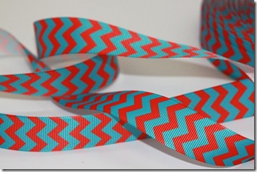 chevron teal red