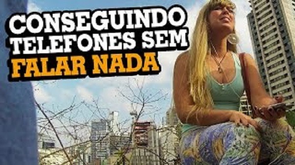 Pegadinha Conseguindo telefones de garotas se falar nada Pegadinha Conseguindo telefones de garotas se falar nada