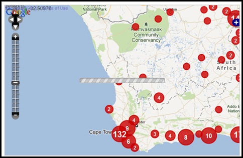 WEST-NORTHCOAST CAPE CRIME MAP WHITE VICTIMS OF BLACK CRIMINALS FARMITRACKER DEC102011 FROM JAN12010