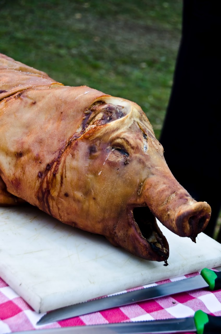Porchetta at Lungarotti winery St. George feast