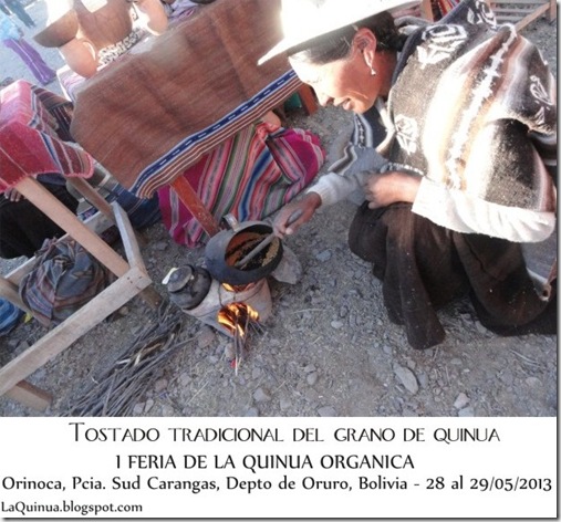 Tostado tradiconal de la Quinua - I Feria de la Quinua Orgánica - Orinoca, Sud Carangas, Oruro - Laquinua.blogspot.com