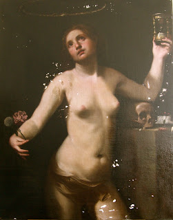 Peinture après allègement, élimination des repeints et masticage des lacunes de couche picturale