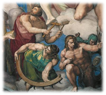 Miguel Angel, Juicio Final. Detalle de santa Catalina. Miguel Angel, Juicio Final. Detalle de santa Catalina.