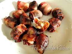 Bacon Wrapped Dates w Almonds