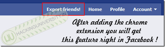 Export Facebook Contacts Chrome Extension