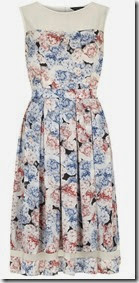 Dorothy Perkins Rose Print Midi Dress