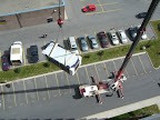 A great view of the crane and the panels.