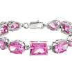 Sterling Silver 137.00ctw Bella Luce Pink Diamond Simulant Bracelet.jpg