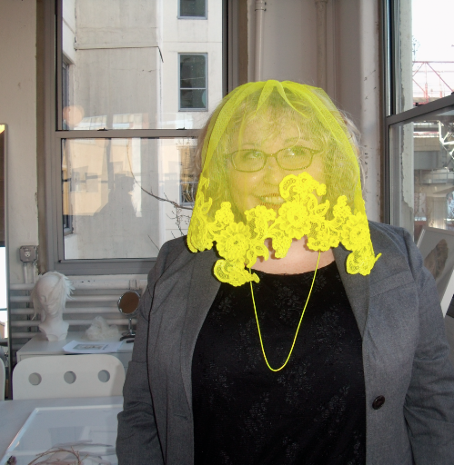 This new neon veil matched my necklace perfectly.