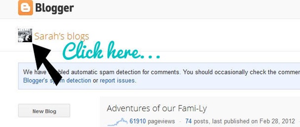 screen shot how to find blogger profile