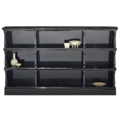 A three tier ebonized bookcase would look great in my dining area - but I may go with a console instead. A three tier ebonized bookcase would look great in my dining area - but I may go with a console instead.