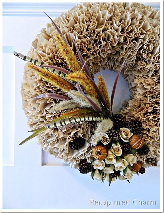 Fall Coffee Filter Wreath 012a