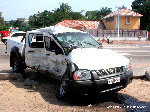 Un véhicule accidenté sur le boulevard du 30 juin à Kinshasa. (Archives)