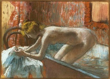 Edgar Degas, Woman Leaving Her Bath, about 1886 Edgar Degas, Woman Leaving Her Bath, about 1886