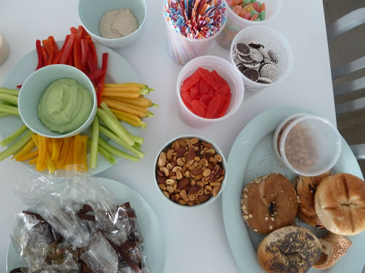 When Union Square Events arrived with the food for us to shoot, they surprised us with some additional treats. The edamame puree was delicious, and the Swedish fish were a hit!
