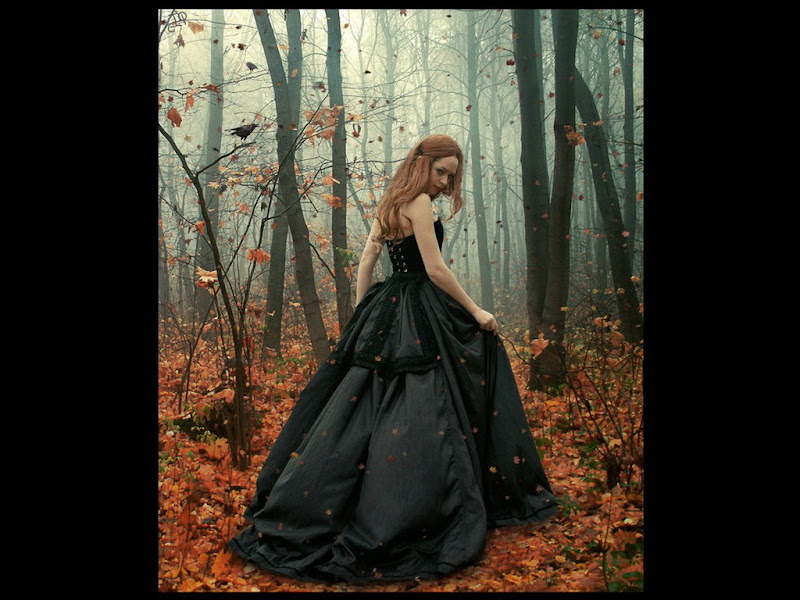 Autumn Forest And A Little Girl, Gothic Girls