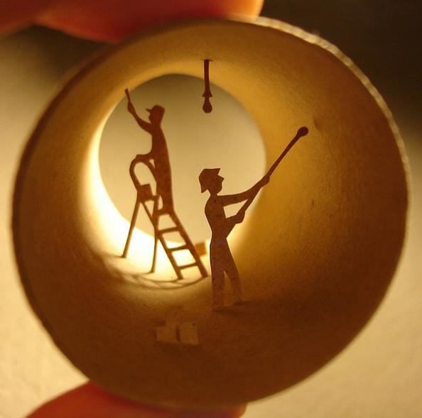 Fantastic scenes inside empty toilet paper rolls by Anastassia Elias