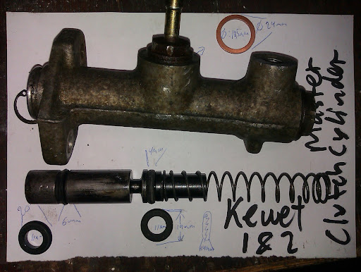 reparation af Master koplings cylinder kewet 2 master koblings cylinder kewet kewet koblings cylinder drivaksler kopling og gearkasse