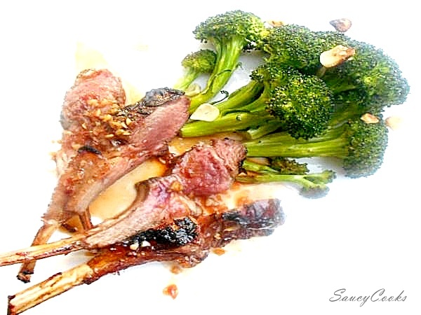 Marinated and Grilled Rack of Lamb with Garlic Roasted Broccoli.jpg