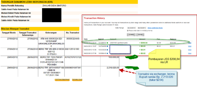 Bukti Pembayaran Justbeenpaid $208 (Pembayaran keempat) Bukti Pembayaran Justbeenpaid $208 (Pembayaran keempat)