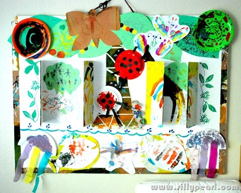 Kids Art Display with Elmers