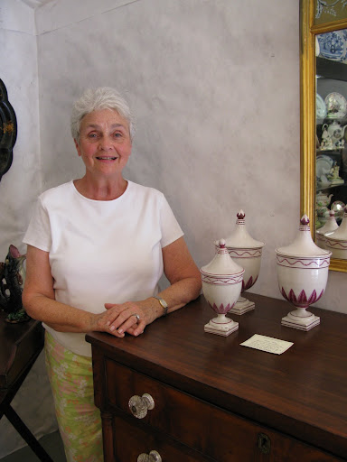 She spoke so lovingly about these three covered urns, originally intended to decorate a mantle.
