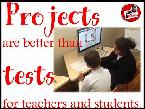 Projects are better than tests for both teachersand students.  Stop by Raki's Rad Resources to read arguments about why this is true.