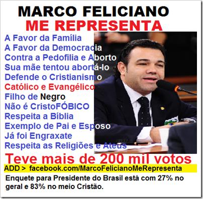 Feliciano não me representa porra nenhuma