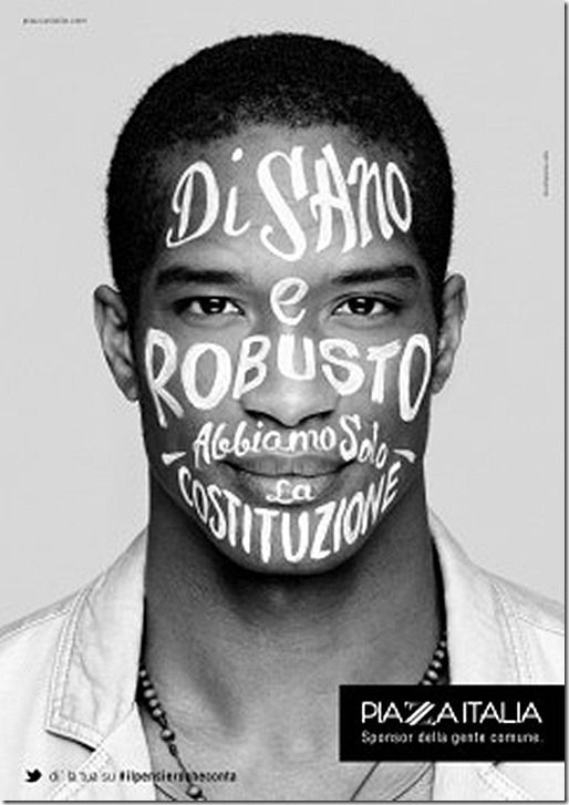 Реклама - Фейс арт художника Гвидо Даниэле (Guido Daniele).для итальянской компании CAMPAGNA PIAZZA ITALIA 2013г. (2)