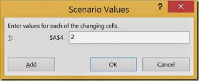 Scenario Analysis in Excel - 2nd Scenario Value