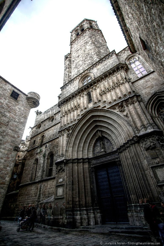Cathedral Barcelona Gothic Quarter side entrance Cathedral Barcelona Gothic Quarter side entrance