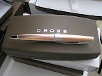 A rose gold pen from Cross.