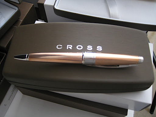 A rose gold pen from Cross.