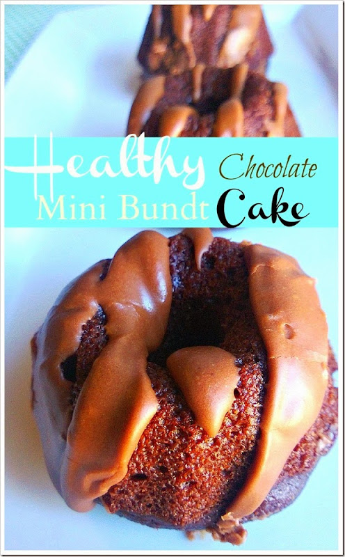 Healthy Chocolate Mini Bundt Cakes