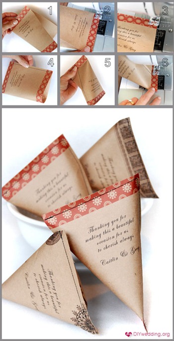 wedding favor twist bags tutorial