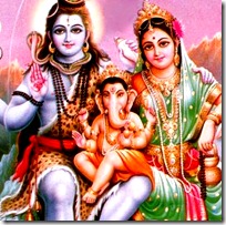 Shiva, Parvati and Ganesha