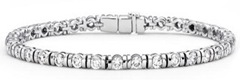 Round Diamond Bracelet in 14k White Gold