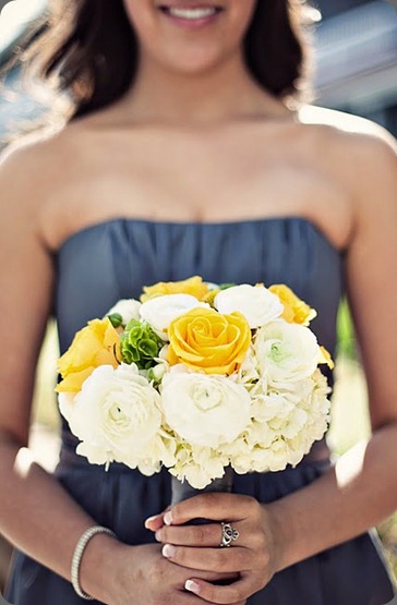 modern beach wedding pewter and yellow bouquets heavenly blooms modern beach wedding pewter and yellow bouquets heavenly blooms