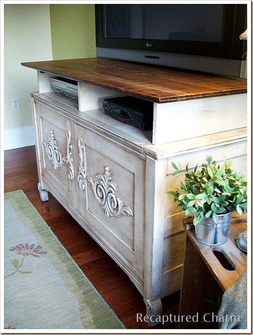 wooden entertainment unit after 038a