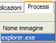 Terminare e riavviare il processo explorer.exe che non risponde