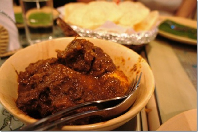 kosha mangsho with boiled egg