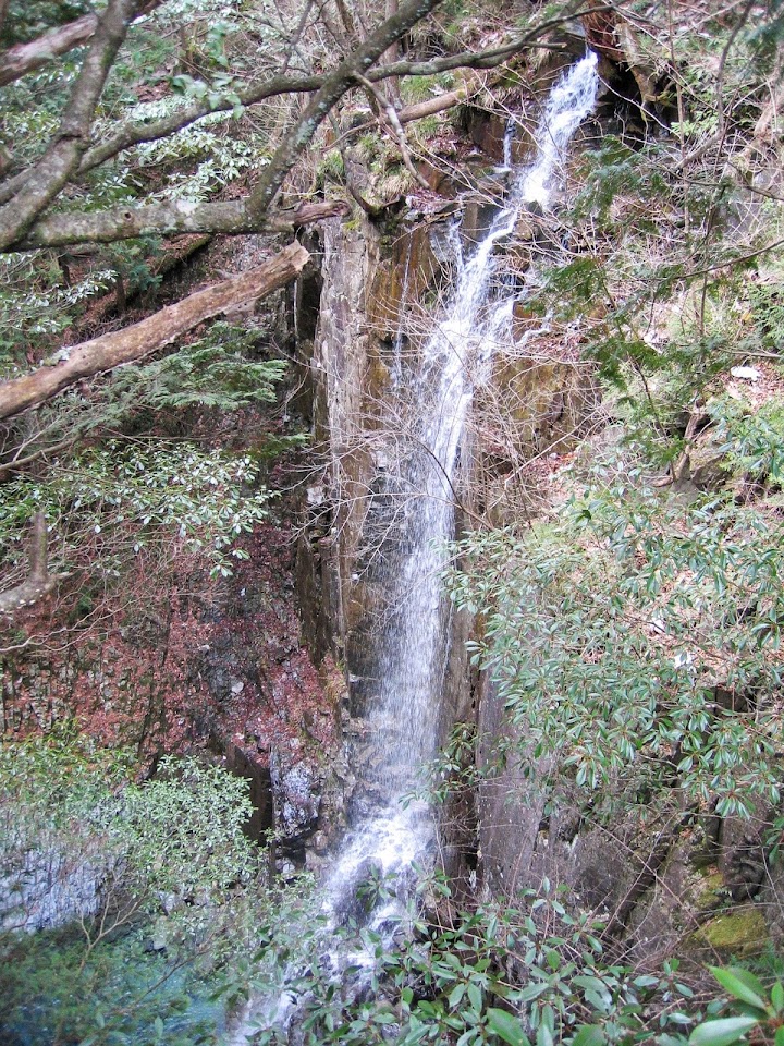 吊り橋から見た観音滝