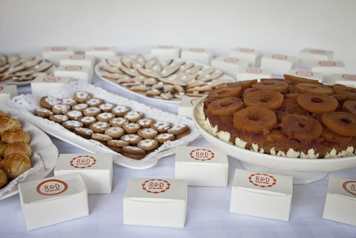 Whiteware and paper doilies were sourced for the perfect presentation of the dessert buffet. Whiteware and paper doilies were sourced for the perfect presentation of the dessert buffet.