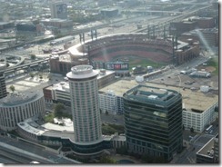 from top of arch stadium and our hotel
