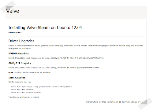 Valve e Canonical rilasciano la pagina per il supporto di Steam