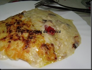 Bacalhau gratinado à Piteca- empratado