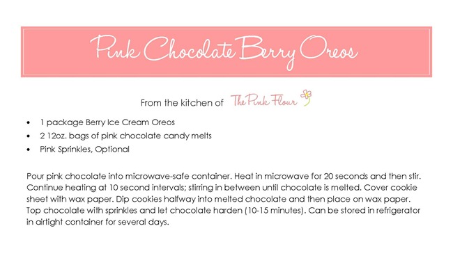 Pink Chocolate Berry Oreos
